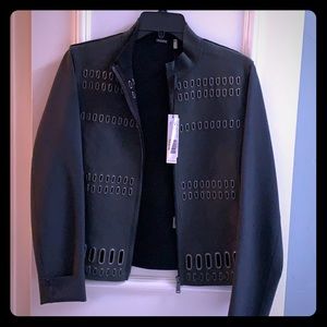 Elie Tahari Lamb Leather Jacket